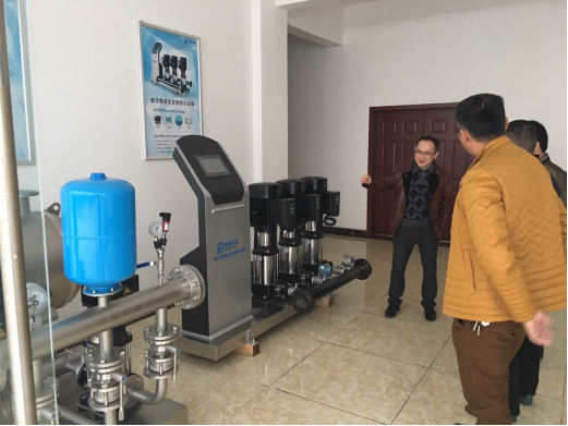 巴中恩陽(yáng)自來(lái)水公司考察我公司供水設(shè)備